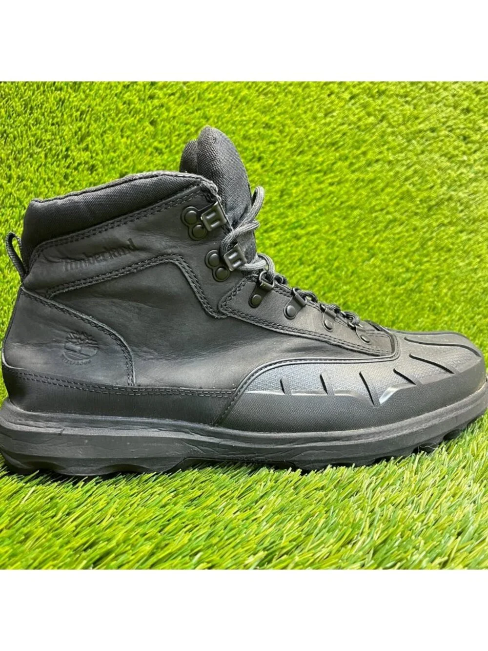 Timberland Converge Mid Mens Size 13 Black Outdoor Waterproof Lace Up Boots